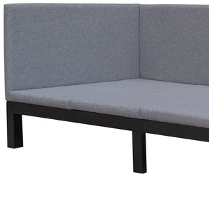 HomeRoots Gray Tufted Linen Day Bed - Stylish Twin Sofa for Versatile Seating, Cozy Sleep & Elegant Decor 602168