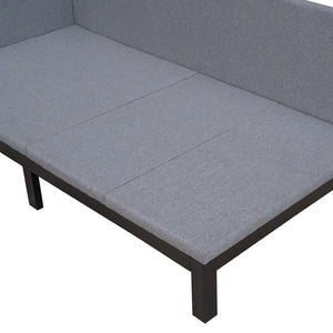 HomeRoots Gray Tufted Linen Day Bed - Stylish Twin Sofa for Versatile Seating, Cozy Sleep & Elegant Decor 602168