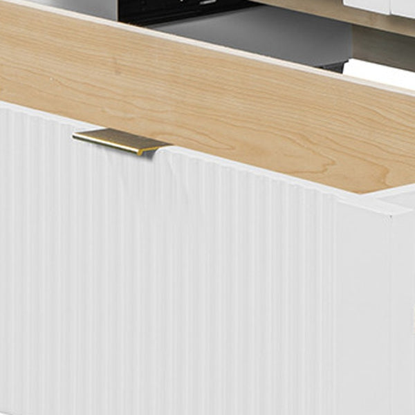HomeRoots White Wood Full Murphy Bed: Elegant Space-Saving Design with Storage, Durable Construction & Style 602170