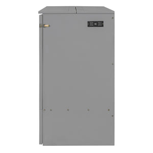 HomeRoots Gray Wood Queen Murphy Bed - Space-Saving Stylish Design with Storage for Modern Multi-Purpose Rooms 602171