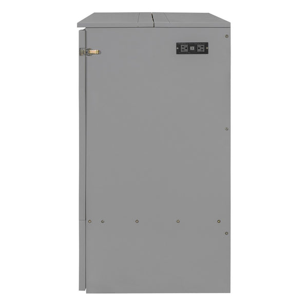 HomeRoots Gray Wood Queen Murphy Bed - Space-Saving Stylish Design with Storage for Modern Multi-Purpose Rooms 602171