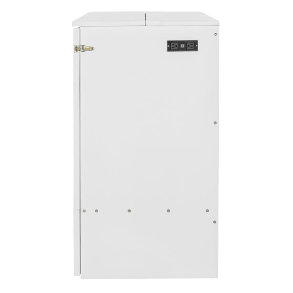 HomeRoots White Wood Queen Murphy Bed – Elegant Space-Saving Design with Built-In Storage for Ultimate Comfort 602172