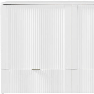 HomeRoots White Wood Queen Murphy Bed – Elegant Space-Saving Design with Built-In Storage for Ultimate Comfort 602172
