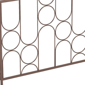Homeroots 50" Stylish Clear And Bronze Glass Console Table With Modern Steel Geometric Design For Any Room   602185