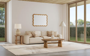 Basset Mirror Knox Coffee Table - Modern Solid Pine Design With Warm Brown Finish For Stylish Living Rooms Natural Pine Wood 6022-lr-100