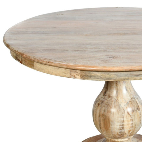 HomeRoots Five Piece Dark Brown Solid Wood Dining Set: Stylish Round Table with Four Elegant Chairs 602207