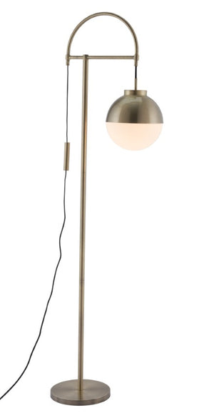 Homeroots 69" Bronze Steel Arc Floor Lamp - Elegant White Frosted Glass Shade, Perfect For Any Decor!  Steel 602213