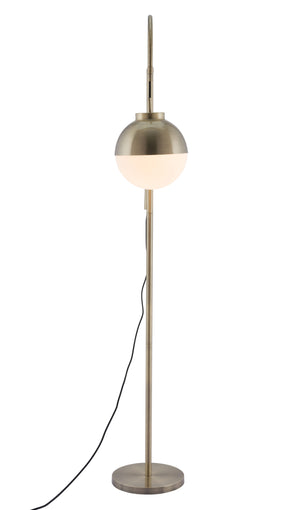 Homeroots 69" Bronze Steel Arc Floor Lamp - Elegant White Frosted Glass Shade, Perfect For Any Decor!  Steel 602213