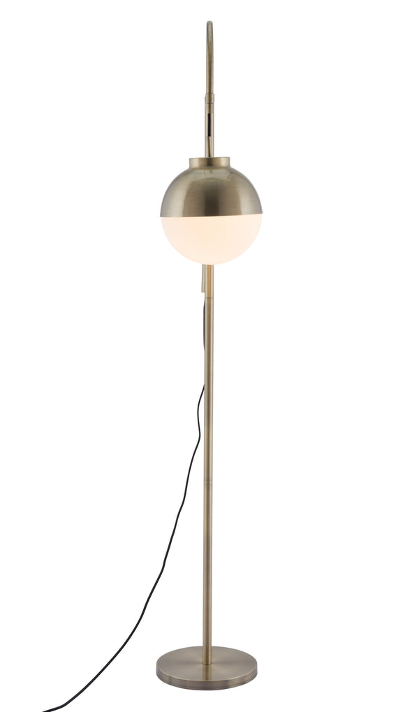 Homeroots 69" Bronze Steel Arc Floor Lamp - Elegant White Frosted Glass Shade, Perfect For Any Decor!  Steel 602213