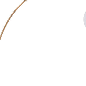 Homeroots 75" Brass Steel Arc Floor Lamp - Elegant White Glass Globe Shade For Stylish Home Lighting Decor  Steel 602214