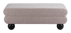 Homeroots 45" Gray And Black Fabric Upholstered Bench - Stylish & Versatile Entryway Seating For Any Room   602308