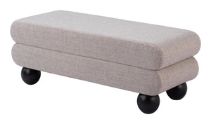 Homeroots 45" Gray And Black Fabric Upholstered Bench - Stylish & Versatile Entryway Seating For Any Room   602308
