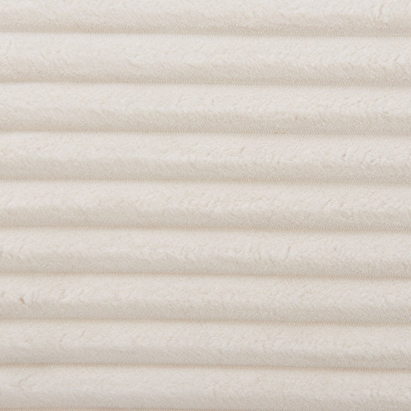 Homeroots 55" Cream And Black Striped Faux Fur Bench - Stylish Comfort For Entryways And Hallways, Versatile Design   602318