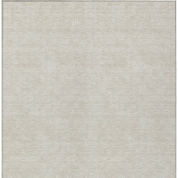 Homeroots 3' Beige And Ivory Geometric Washable Area Rug - Perfect For Indoor And Outdoor Comfort & Style 3' X 5' Polyester 602335