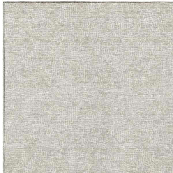 Homeroots 3' Beige And Ivory Geometric Washable Area Rug - Perfect For Indoor And Outdoor Comfort & Style 5' X 8' Polyester 602336