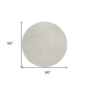 Homeroots 3' Beige And Ivory Geometric Washable Area Rug - Perfect For Indoor And Outdoor Comfort & Style 8' Round Polyester 602337