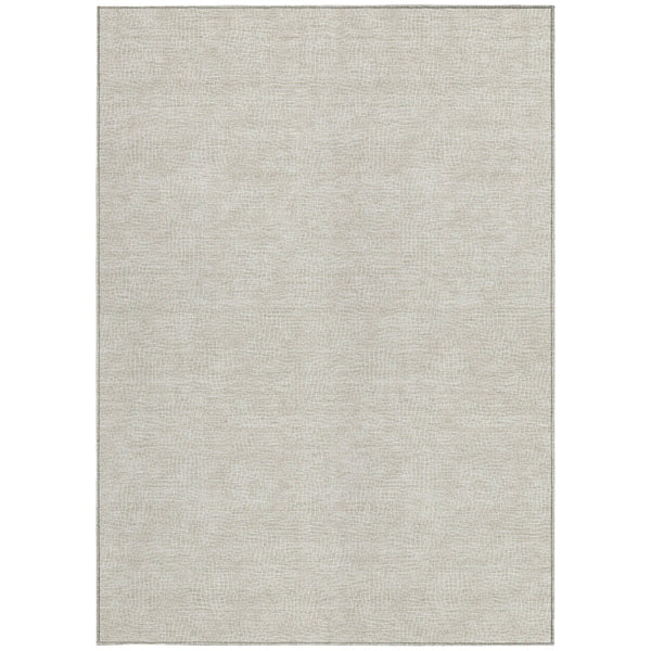 Homeroots 3' Beige And Ivory Geometric Washable Area Rug - Perfect For Indoor And Outdoor Comfort & Style 9' X 12' Polyester 602339