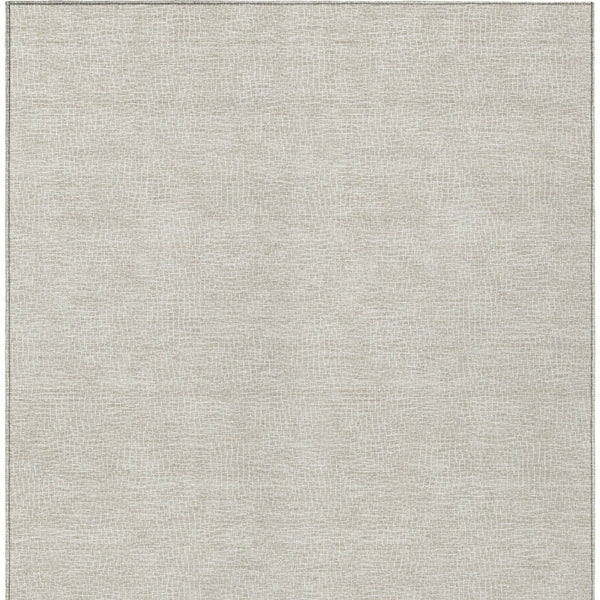 Homeroots 3' Beige And Ivory Geometric Washable Area Rug - Perfect For Indoor And Outdoor Comfort & Style 9' X 12' Polyester 602339
