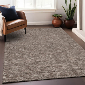 Homeroots 3' Beige And Ivory Geometric Washable Area Rug - Perfect For Indoor And Outdoor Comfort & Style 5' X 8' Polyester 602348