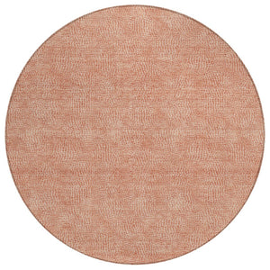 HomeRoots 5' Copper and Ivory Geometric Area Rug - Stylish, Washable, Durable for Indoor and Outdoor Spaces 8' Round 602355