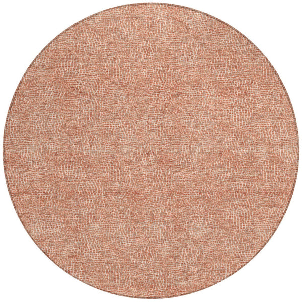 Homeroots 3' Beige And Ivory Geometric Washable Area Rug - Perfect For Indoor And Outdoor Comfort & Style 8' Round Polyester 602355