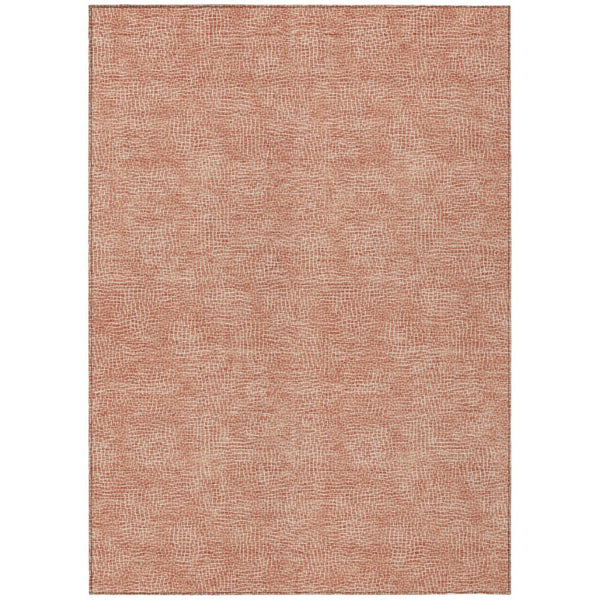 HomeRoots 5' Copper and Ivory Geometric Area Rug - Stylish, Washable, Durable for Indoor and Outdoor Spaces 10' X 14' 602358
