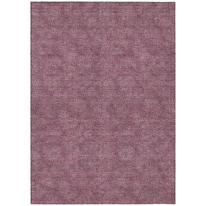 HomeRoots 5' Modern Eggplant and Ivory Geometric Area Rug - Durable, Washable Design for Indoor & Outdoor Use 8' X 10' 602362