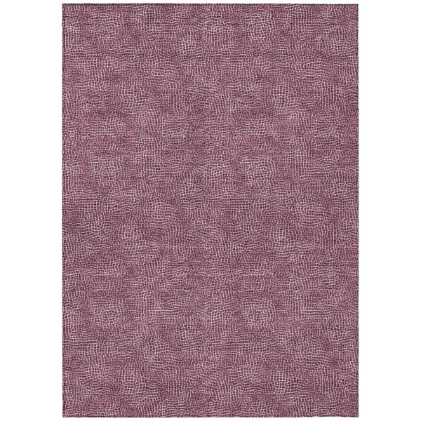 HomeRoots 5' Modern Eggplant and Ivory Geometric Area Rug - Durable, Washable Design for Indoor & Outdoor Use 10' X 14' 602364