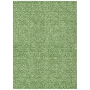 HomeRoots 5' Modern Green and Ivory Geometric Indoor Outdoor Area Rug - Durable, Washable, Stylish Design 5' X 8' 602366