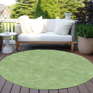 Homeroots 3' Beige And Ivory Geometric Washable Area Rug - Perfect For Indoor And Outdoor Comfort & Style 8' Round Polyester 602367