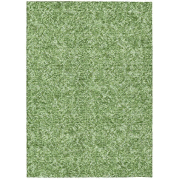 HomeRoots 5' Modern Green and Ivory Geometric Indoor Outdoor Area Rug - Durable, Washable, Stylish Design 10' X 14' 602370