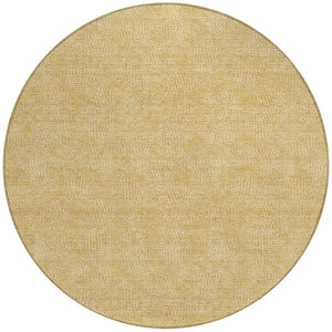 Homeroots 3' Beige And Ivory Geometric Washable Area Rug - Perfect For Indoor And Outdoor Comfort & Style 8' Round Polyester 602373