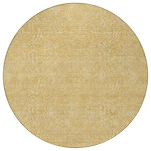 Homeroots 3' Beige And Ivory Geometric Washable Area Rug - Perfect For Indoor And Outdoor Comfort & Style 8' Round Polyester 602373