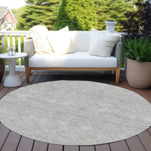 Homeroots 3' Beige And Ivory Geometric Washable Area Rug - Perfect For Indoor And Outdoor Comfort & Style 8' Round Polyester 602379