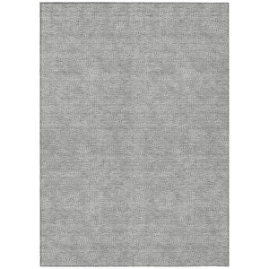HomeRoots 5' Gray and Ivory Geometric Area Rug – Washable, Durable, Stylish for Indoor and Outdoor Spaces 8' X 10' 602380