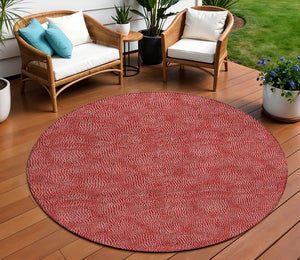Homeroots 3' Beige And Ivory Geometric Washable Area Rug - Perfect For Indoor And Outdoor Comfort & Style 8' Round Polyester 602391