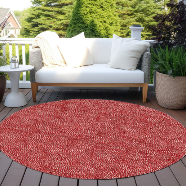 Homeroots 3' Beige And Ivory Geometric Washable Area Rug - Perfect For Indoor And Outdoor Comfort & Style 8' Round Polyester 602391