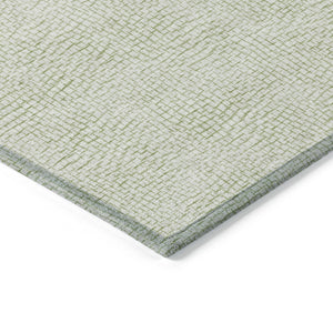 Homeroots 3' Artichoke Green Geometric Washable Area Rug For Indoor And Outdoor Spaces - Durable Style! 8' Round Polyester 602403