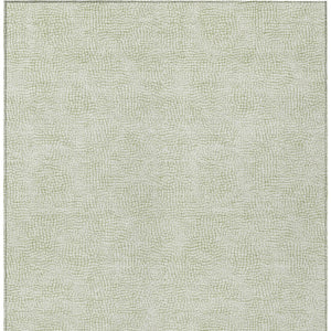 Homeroots 3' Artichoke Green Geometric Washable Area Rug For Indoor And Outdoor Spaces - Durable Style! 9' X 12' Polyester 602405