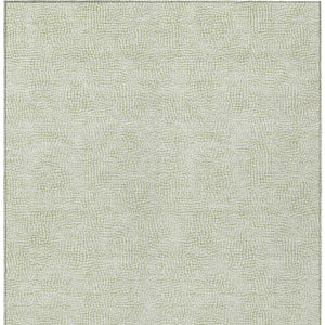 Homeroots 3' Artichoke Green Geometric Washable Area Rug For Indoor And Outdoor Spaces - Durable Style! 10' X 14' Polyester 602406