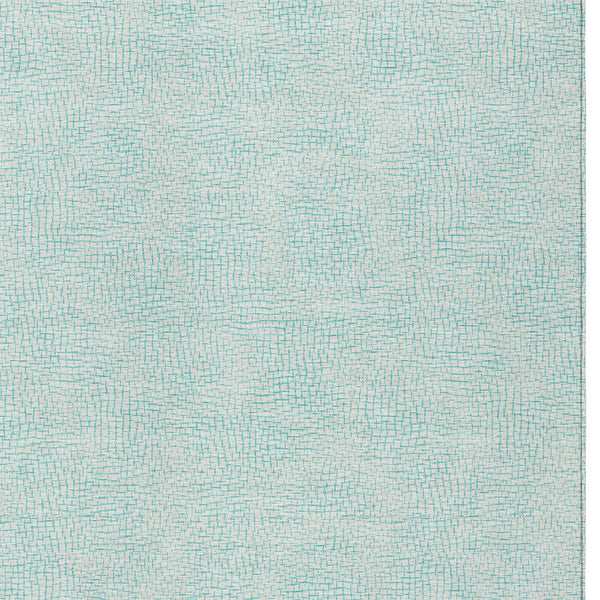 Homeroots 3' Artichoke Green Geometric Washable Area Rug For Indoor And Outdoor Spaces - Durable Style! 8' X 10' Polyester 602410