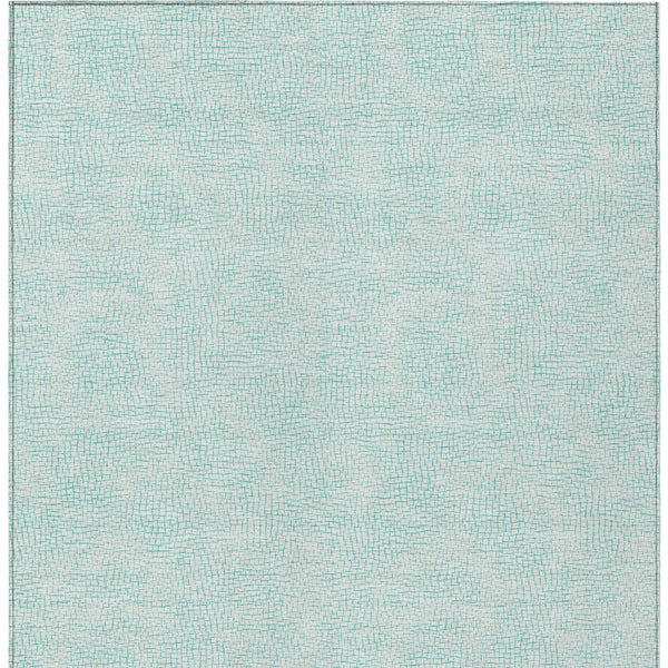 Homeroots 3' Artichoke Green Geometric Washable Area Rug For Indoor And Outdoor Spaces - Durable Style! 9' X 12' Polyester 602411