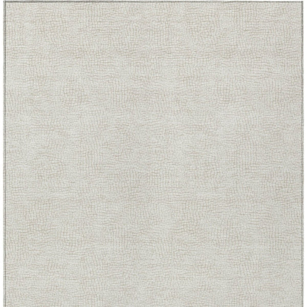 Homeroots 3' Artichoke Green Geometric Washable Area Rug For Indoor And Outdoor Spaces - Durable Style! 5' X 8' Polyester 602414