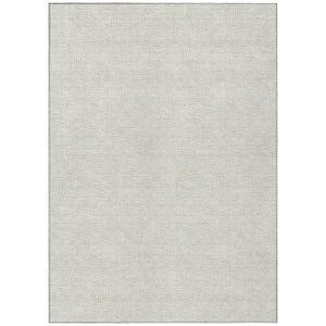 HomeRoots 5' Durable Beige and Brown Geometric Washable Area Rug for Indoor and Outdoor High-Traffic Use 10' X 14' 602418