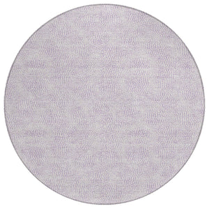 HomeRoots 5' Modern Lavender and Purple Geometric Area Rug for Indoor and Outdoor Use - Washable, Durable Style 8' Round 602421