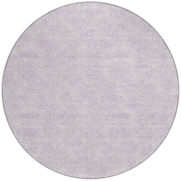 Homeroots 3' Artichoke Green Geometric Washable Area Rug For Indoor And Outdoor Spaces - Durable Style! 8' Round Polyester 602421