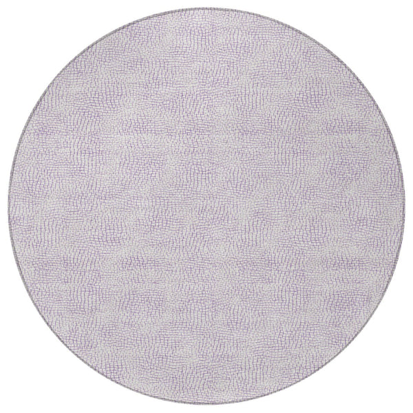 Homeroots 3' Artichoke Green Geometric Washable Area Rug For Indoor And Outdoor Spaces - Durable Style! 8' Round Polyester 602421