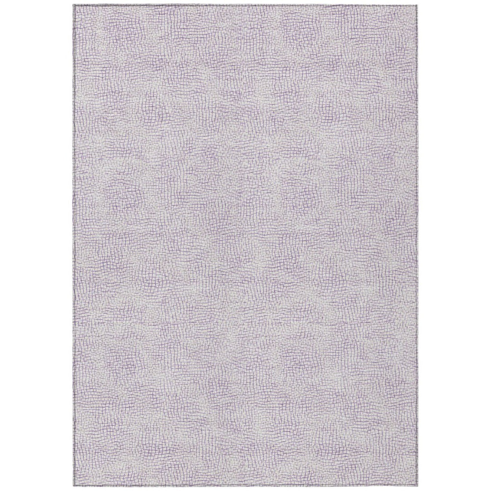 HomeRoots 9' X 12' Modern Lavender & Purple Geometric Washable Area Rug for Indoor/Outdoor Spaces 602423