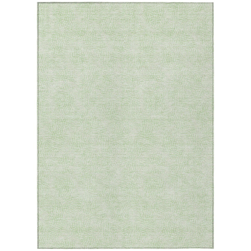 HomeRoots 5' Stylish Mint Green and Ivory Geometric Area Rug – Durable, Washable for Indoor & Outdoor Spaces 5' X 8' 602426