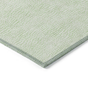 Homeroots 3' Artichoke Green Geometric Washable Area Rug For Indoor And Outdoor Spaces - Durable Style! 5' X 8' Polyester 602426
